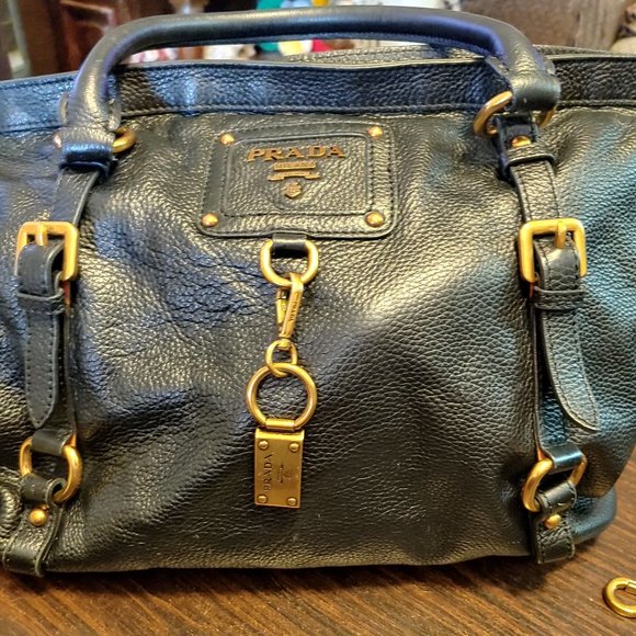 Nappa Stripes Black Leather handbag - Picture 7 of 7